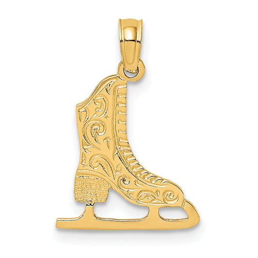 10K Yellow Gold 10K Ice Skate Charm