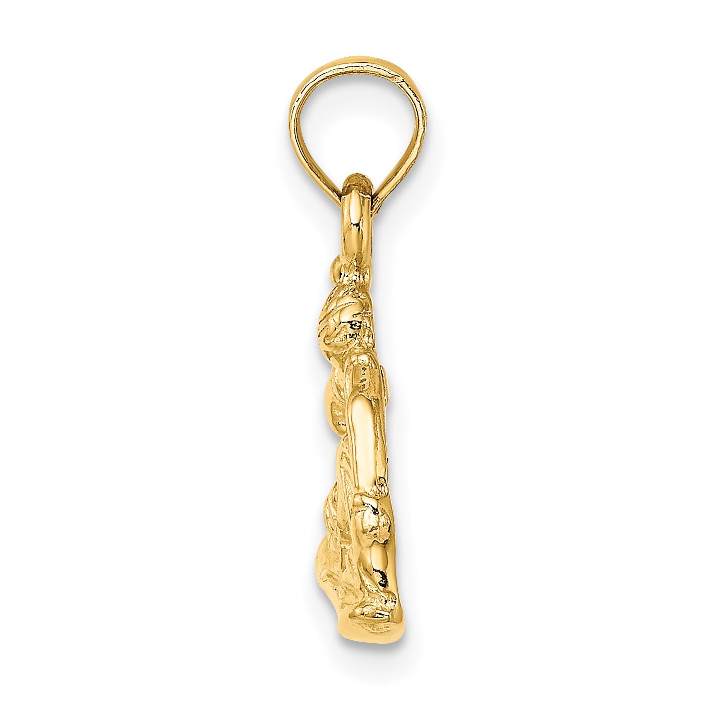 10K Yellow Gold 10K Snowboarder Charm