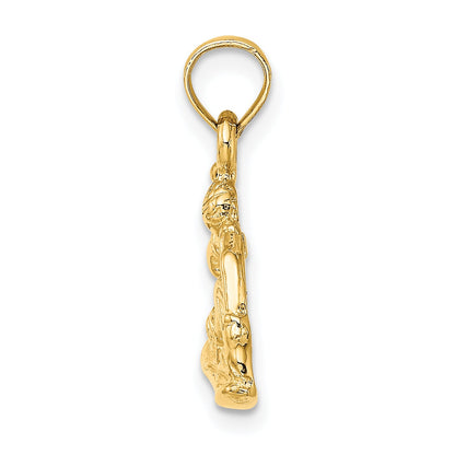 10K Yellow Gold 10K Snowboarder Charm