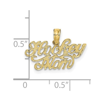 10K Yellow Gold 10K Hockey Mom Charm