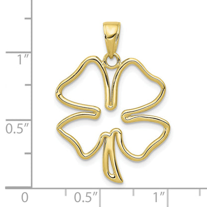 10K Yellow Gold 4-Leaf Clover Pendant