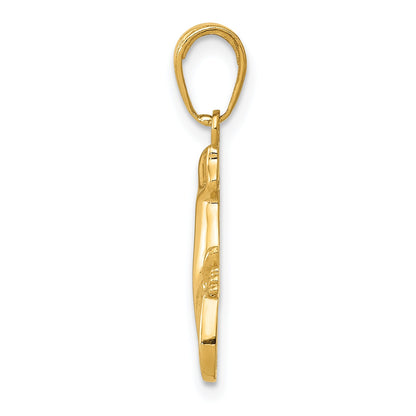 10K Yellow Gold Gecko Pendant