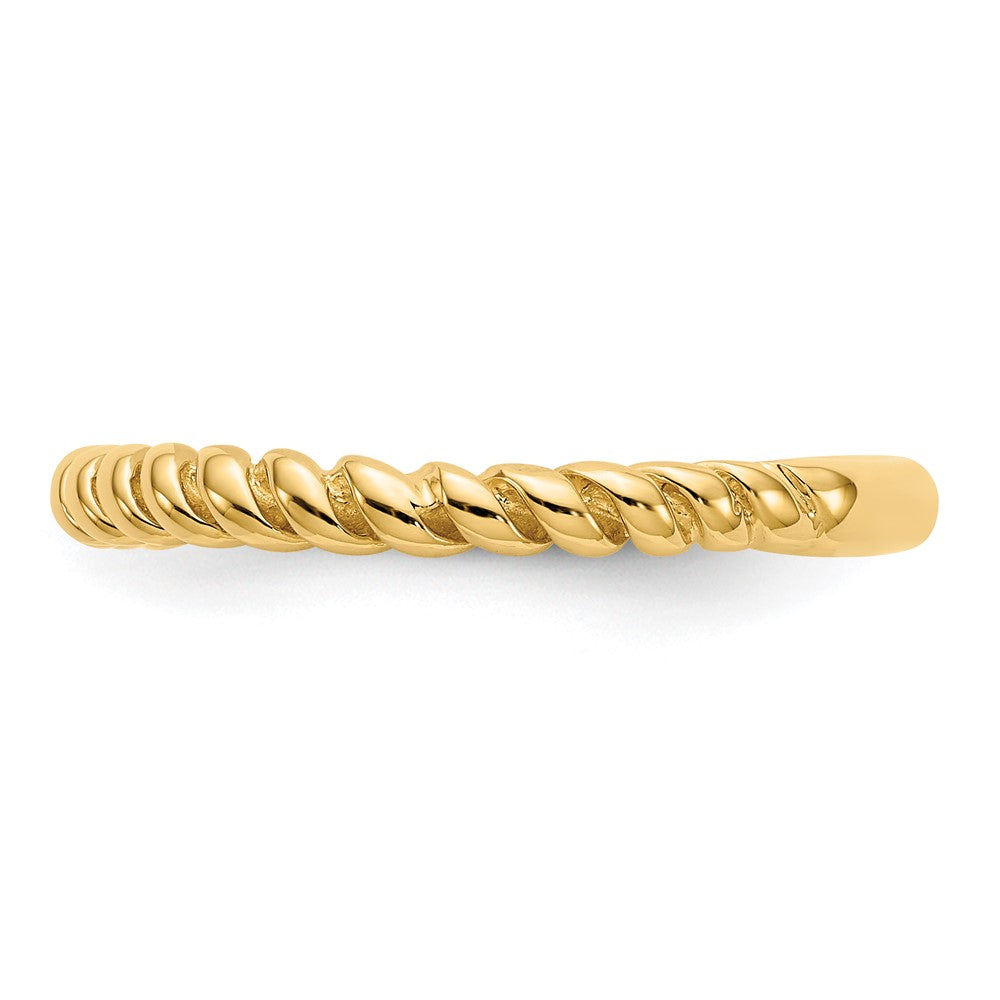 10K Yellow Gold 10K Polished Twisted Band