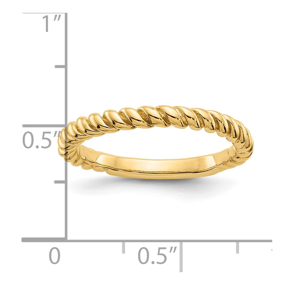 10K Yellow Gold 10K Polished Twisted Band