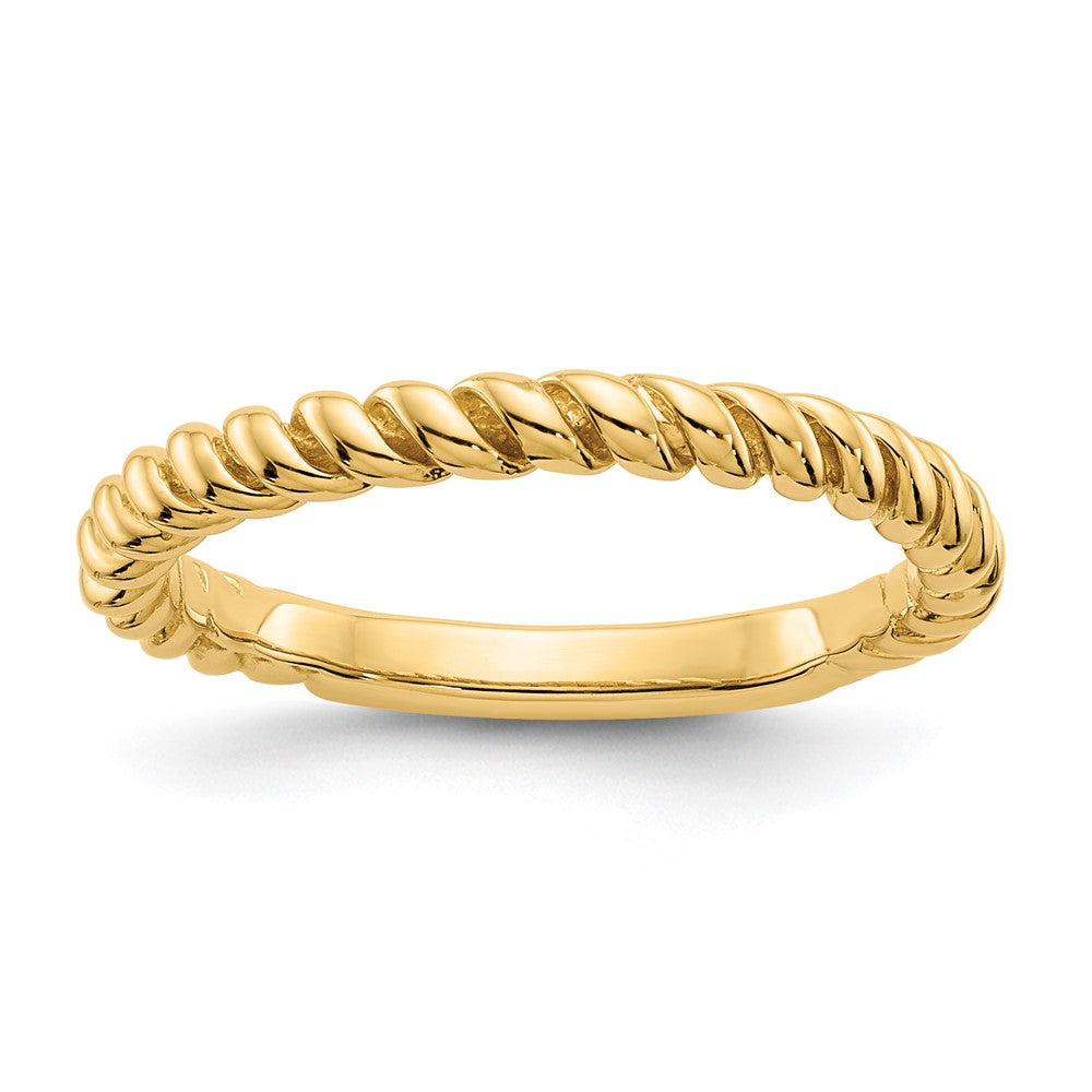 10K Yellow Gold 10K Polished Twisted Band