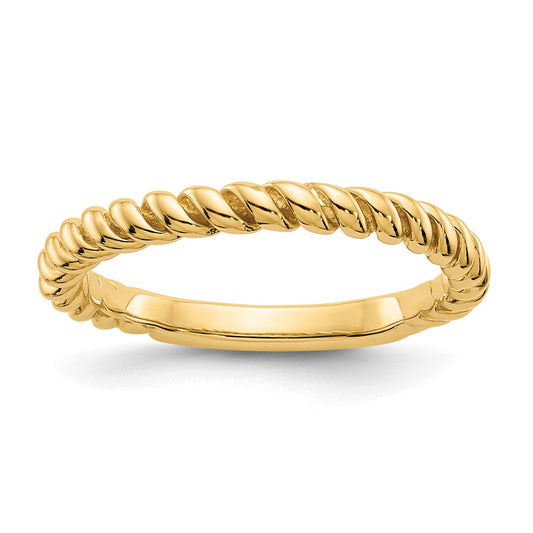 10K Yellow Gold 10K Polished Twisted Band