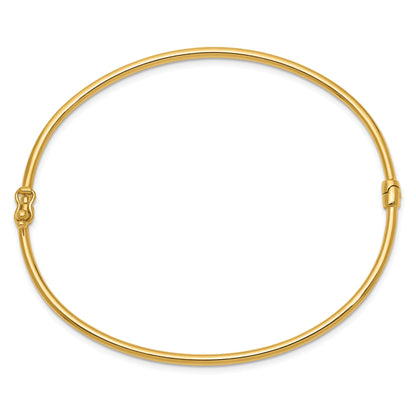 10K Yellow Gold Hinged Bangle Bracelet