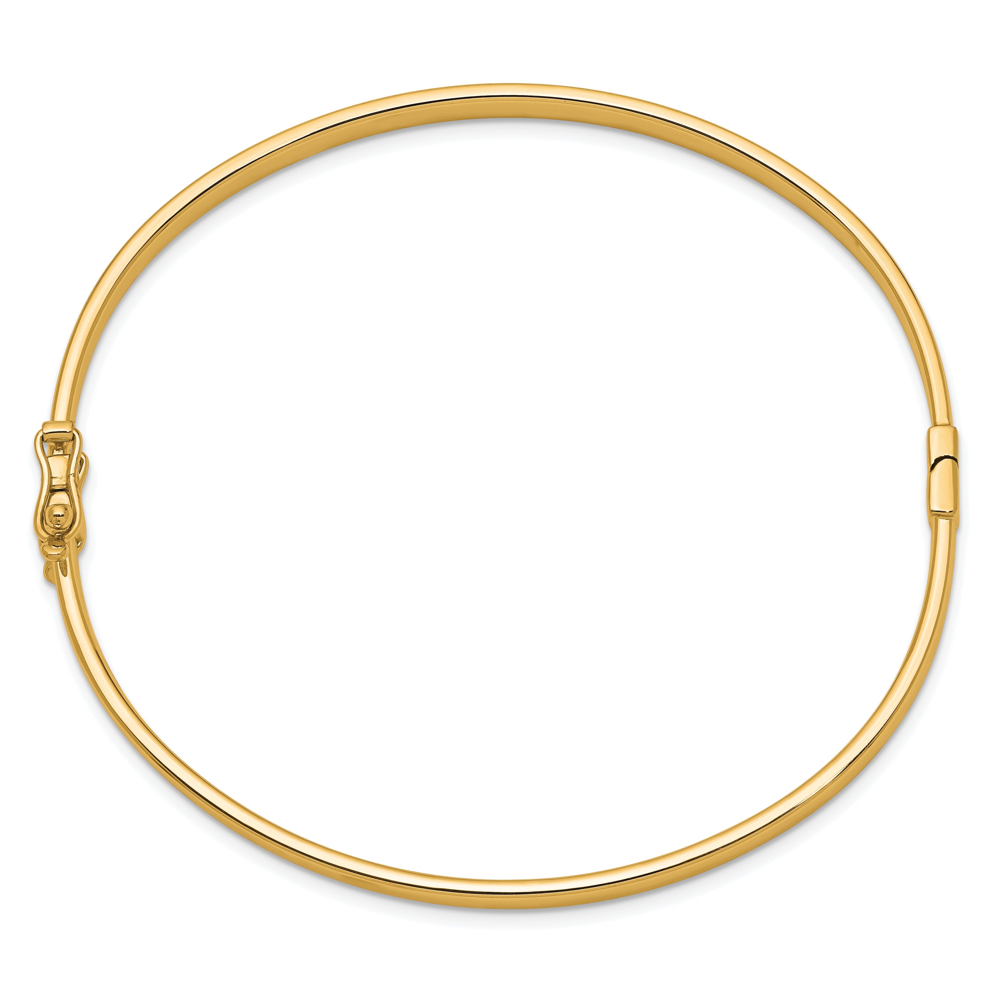 10K Yellow Gold 4mm Hinged Bangle