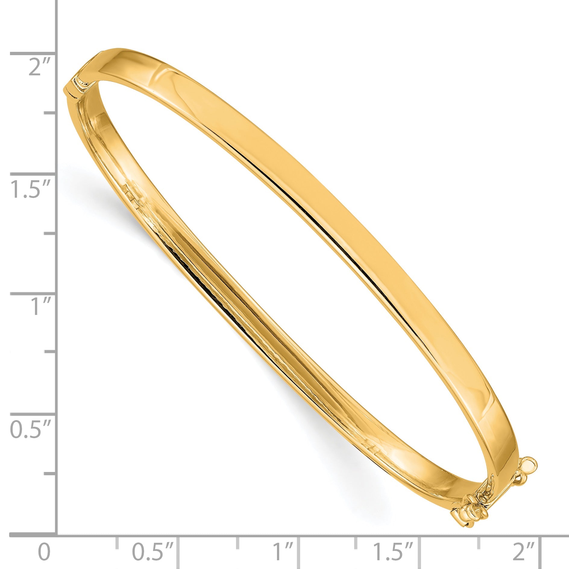 10K Yellow Gold 4mm Hinged Bangle