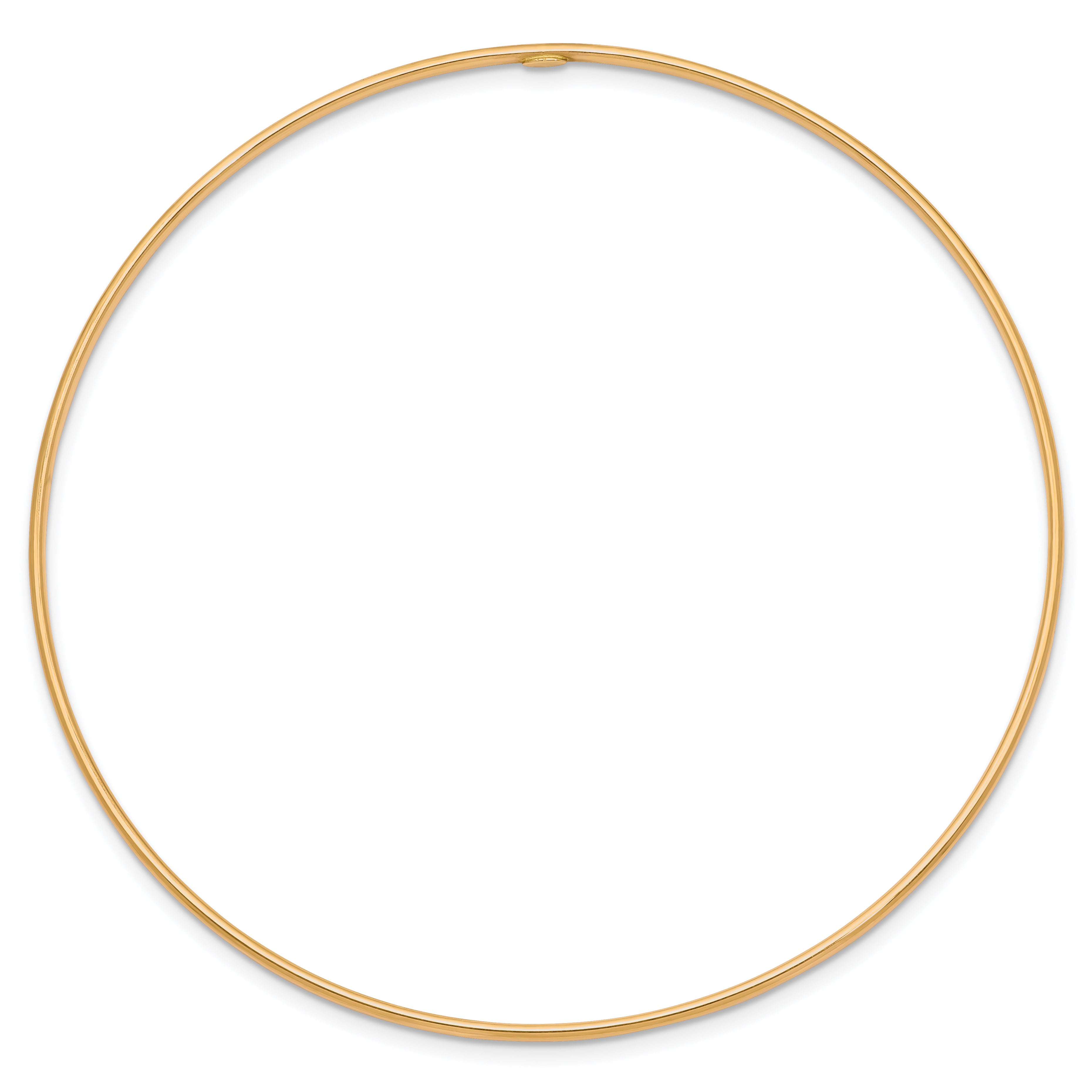 10K Yellow Gold 1.5mm Polished Slip-On Bangle Bracelet