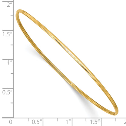 10K Yellow Gold 1.5mm Polished Slip-On Bangle Bracelet