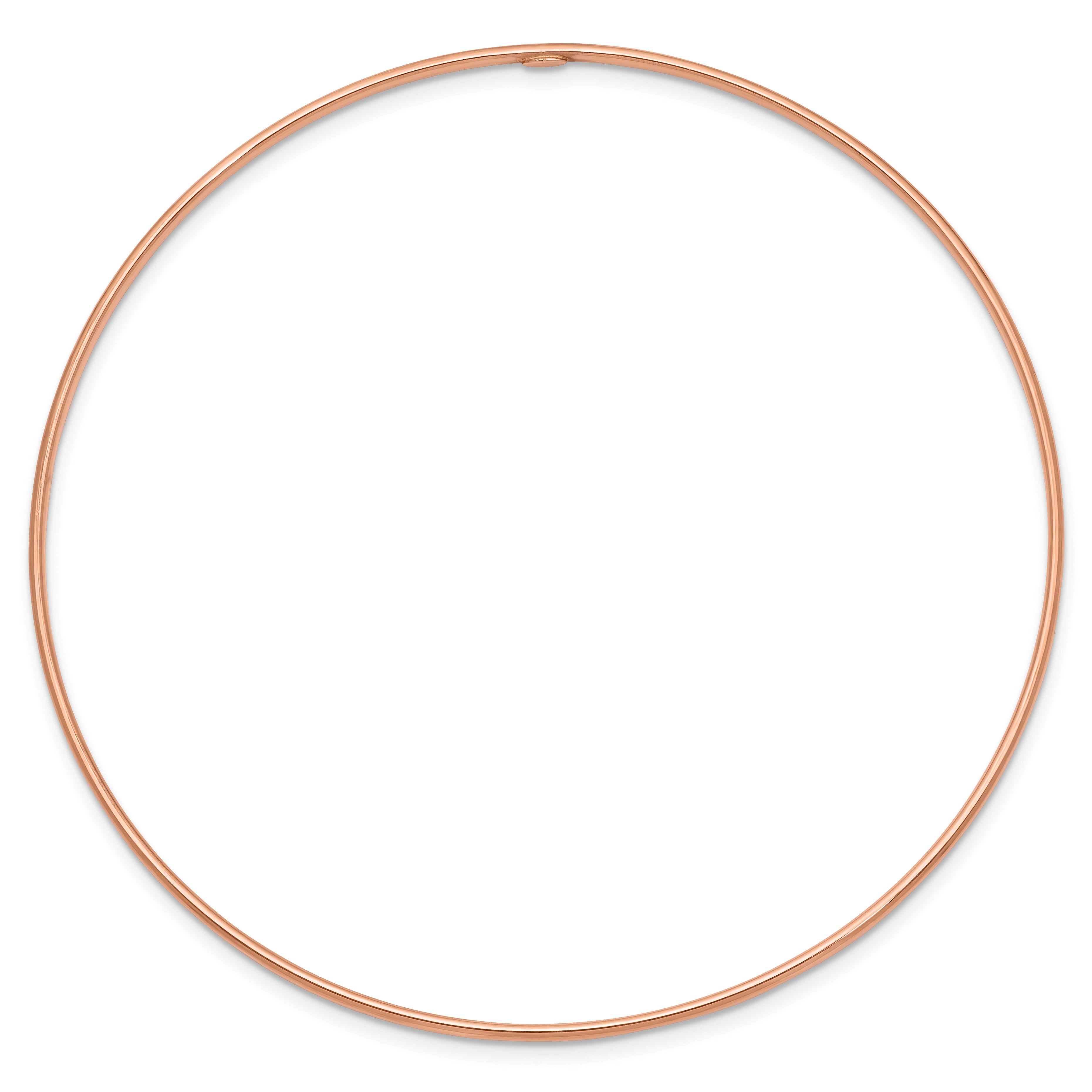 10K Rose Gold 1.5mm Polished Slip-On Bangle Bracelet