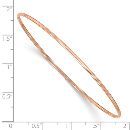 10K Rose Gold 1.5mm Polished Slip-On Bangle Bracelet