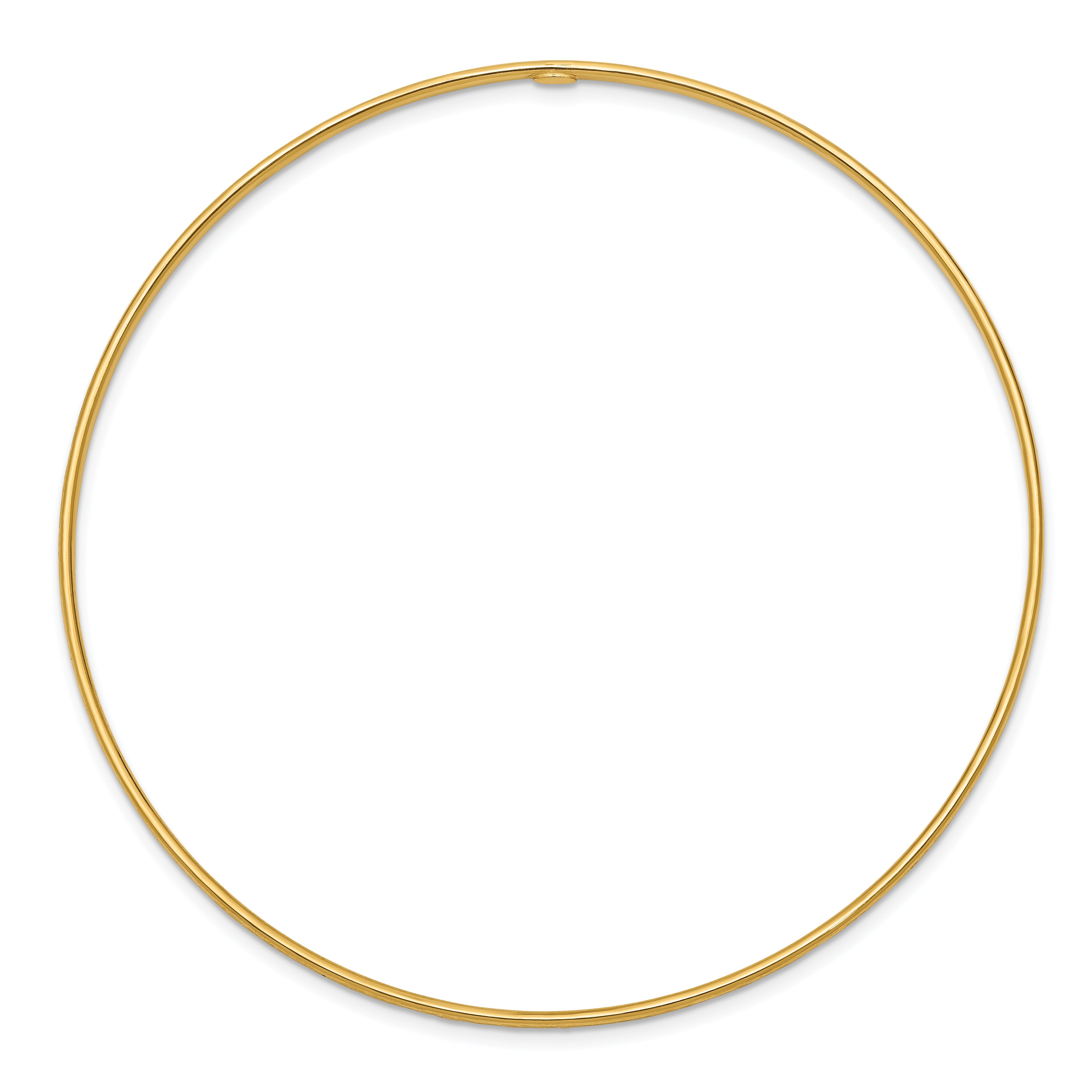 10K Yellow Gold 1.5mm Diamond-Cut Slip-On Bangle Bracelet