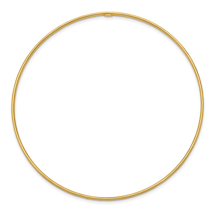 10K Yellow Gold 1.5mm Diamond-Cut Slip-On Bangle Bracelet