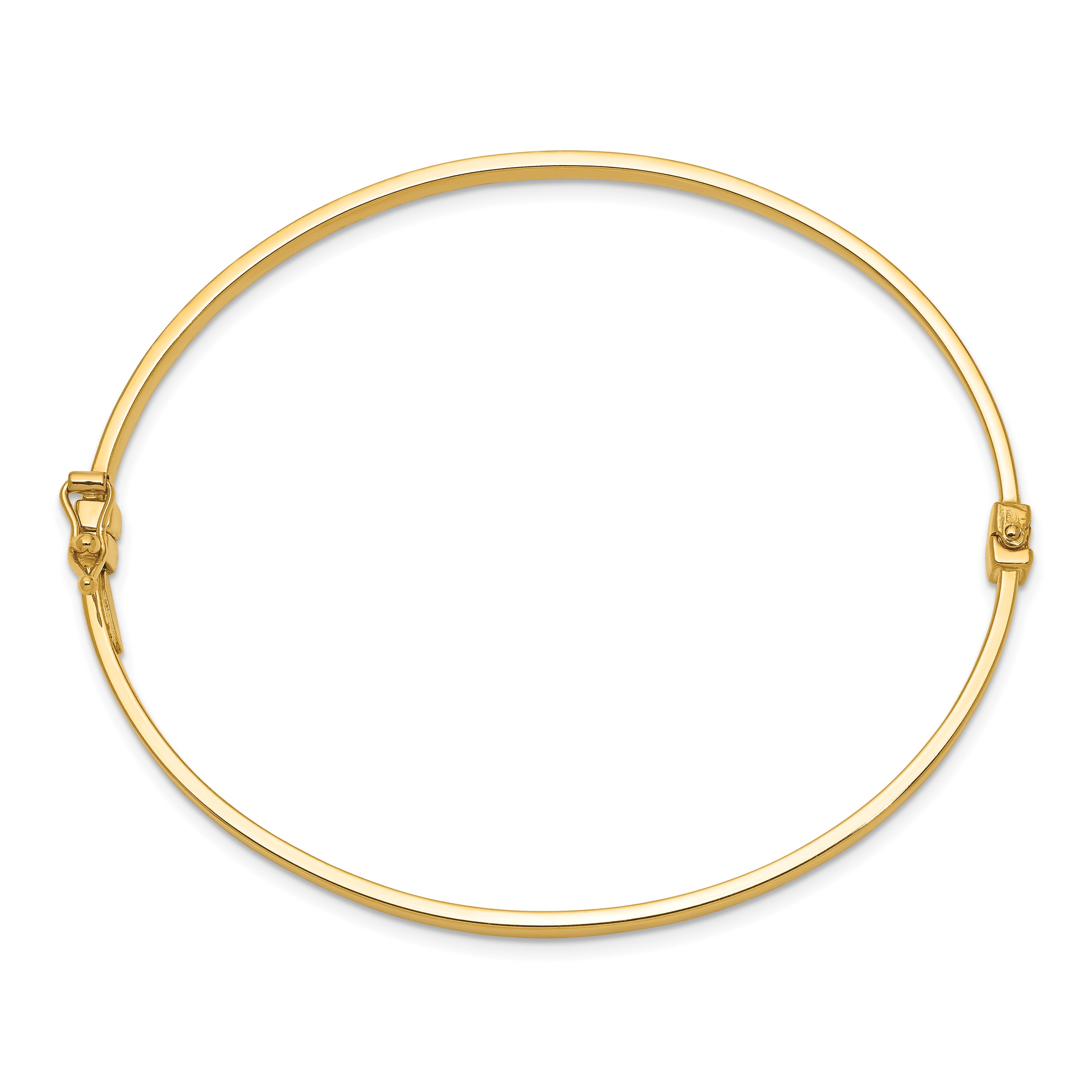 10K Yellow Gold Polished Hinged Bangle Bracelet