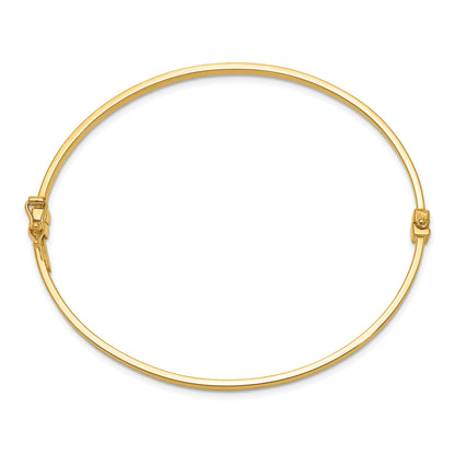 10K Yellow Gold Polished Hinged Bangle Bracelet