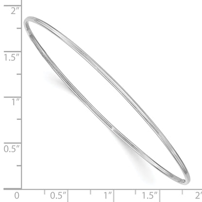 10K White Gold 1.5mm Polished Slip-On Bangle Bracelet