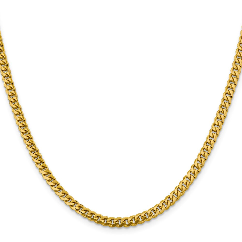 22 Inch 10K Yellow Gold 10K 4.25mm Solid Miami Cuban Chain Necklace