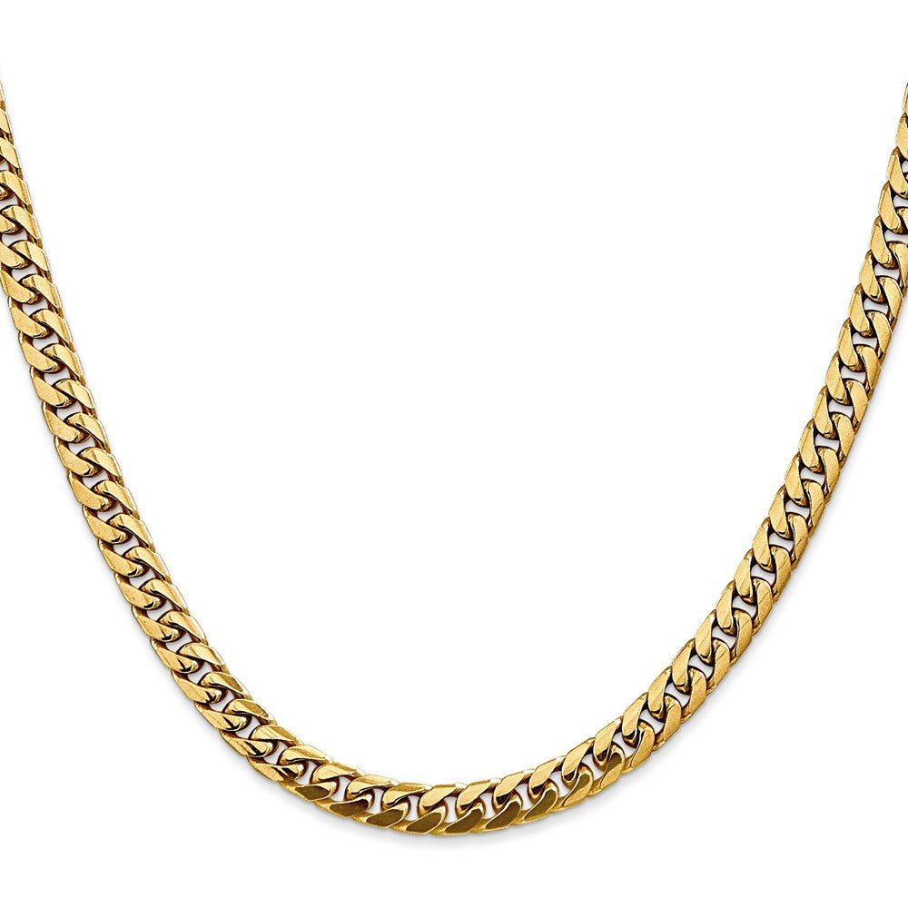 18 Inch 10K Yellow Gold 10K 5mm Solid Miami Cuban Chain Necklace