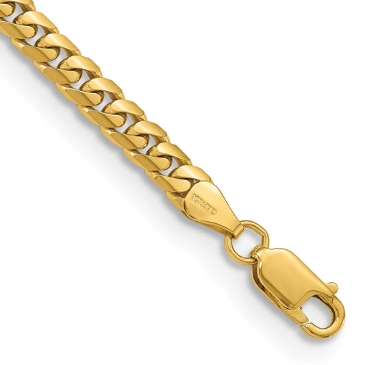 7 Inch 10K Yellow Gold 10K 5mm Solid Miami Cuban Chain Bracelet