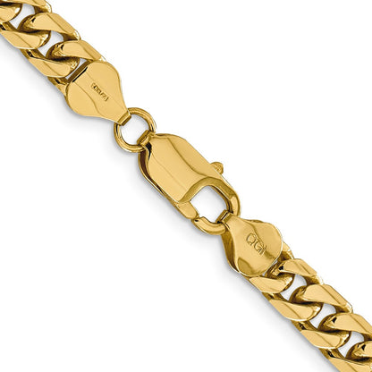 2 Inch 10K Yellow Gold 10K 6.25mm Solid Miami Cuban Chain Necklace