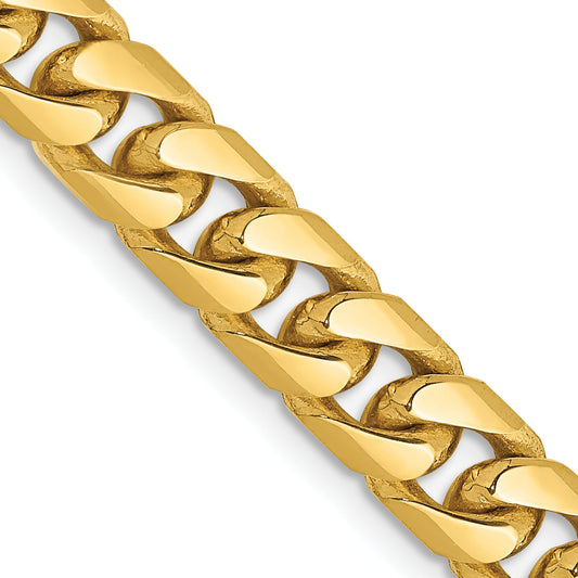 2 Inch 10K Yellow Gold 10K 6.25mm Solid Miami Cuban Chain Necklace