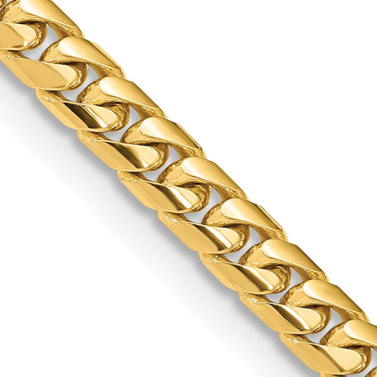 10K Yellow Gold 10K 6.75mm Solid Miami Cuban Chain