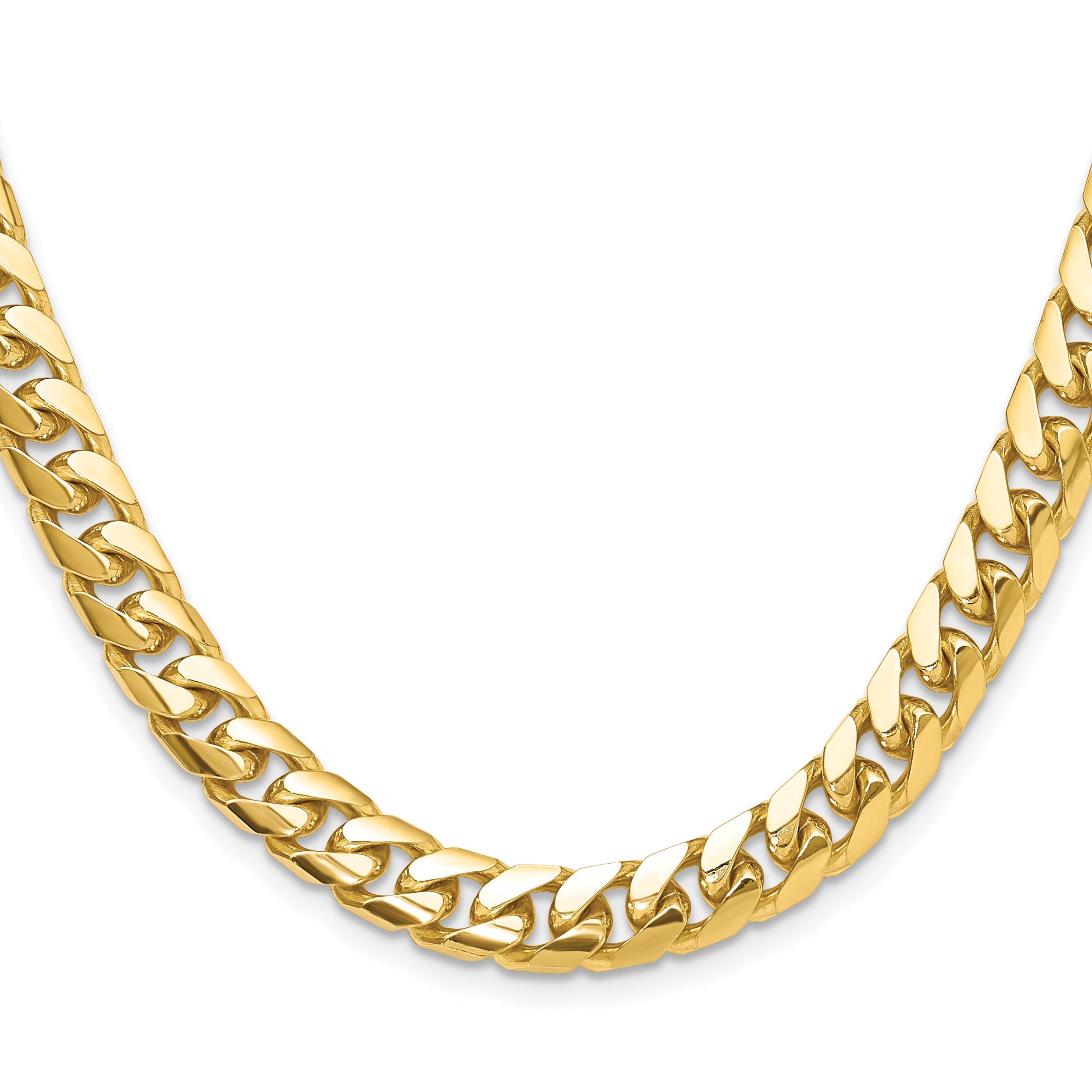26 Inch 10K Yellow Gold 10K 8.0mm Solid Miami Cuban Chain Necklace