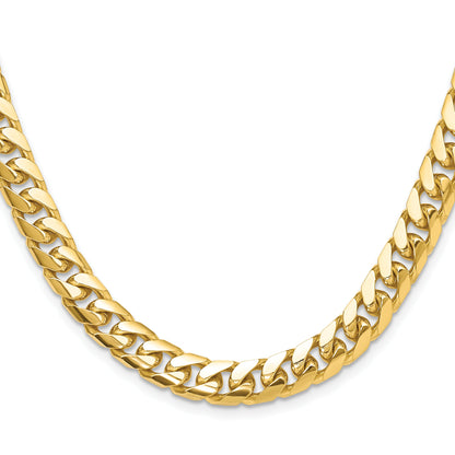 26 Inch 10K Yellow Gold 10K 8.0mm Solid Miami Cuban Chain Necklace