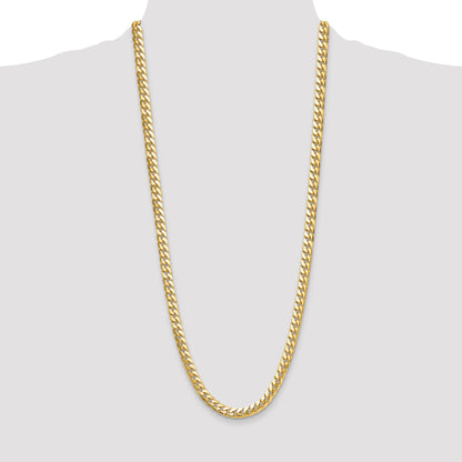 3 Inch 10K Yellow Gold 10K 8.0mm Solid Miami Cuban Chain Necklace