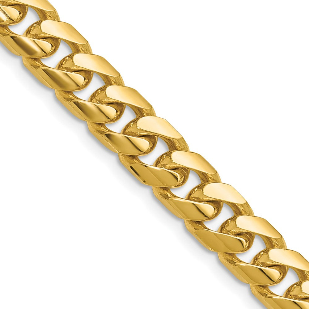26 Inch 10K Yellow Gold 10K 8.0mm Solid Miami Cuban Chain Necklace