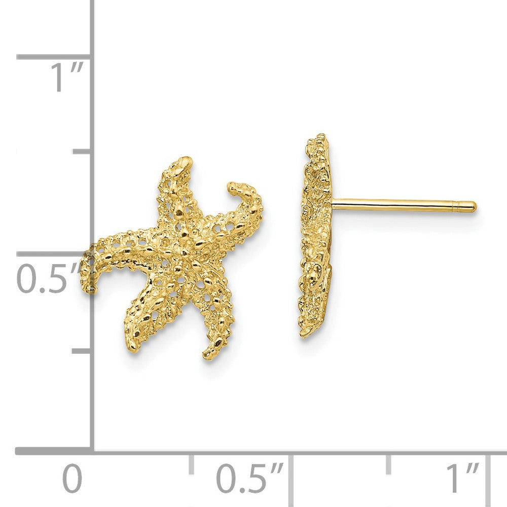 10K Yellow Gold Starfish Earrings