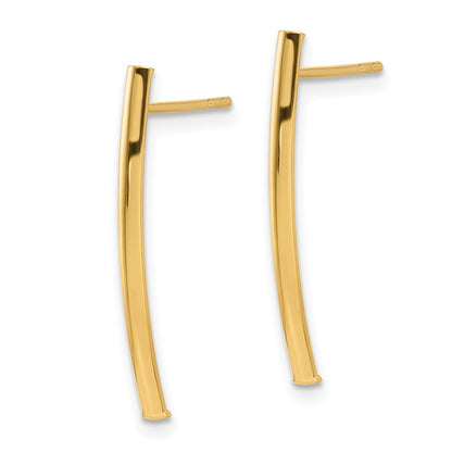 10K Yellow Gold 10K Polished Bar Post Earrings