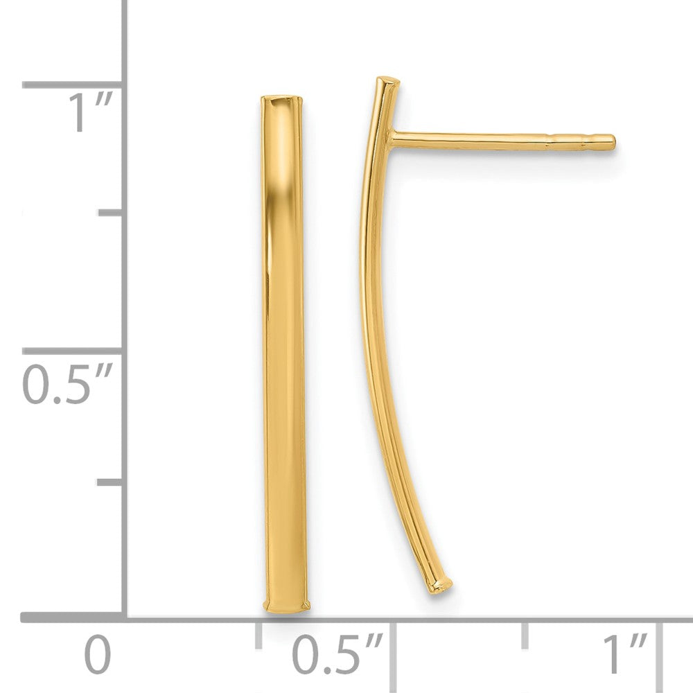 10K Yellow Gold 10K Polished Bar Post Earrings