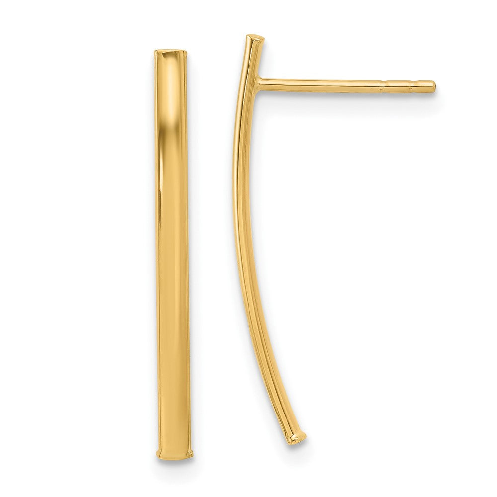 10K Yellow Gold 10K Polished Bar Post Earrings