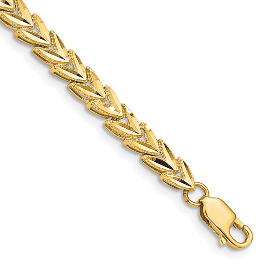 10K Yellow Gold 10K Diamond Cut Bracelet