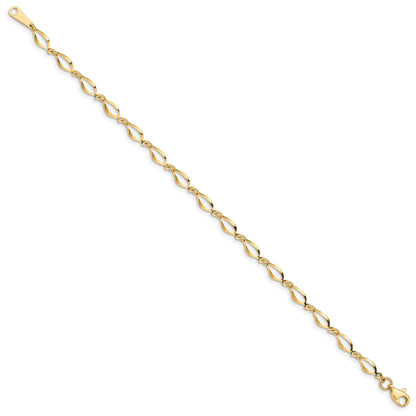10K Yellow Gold Polished Fancy Link Bracelet