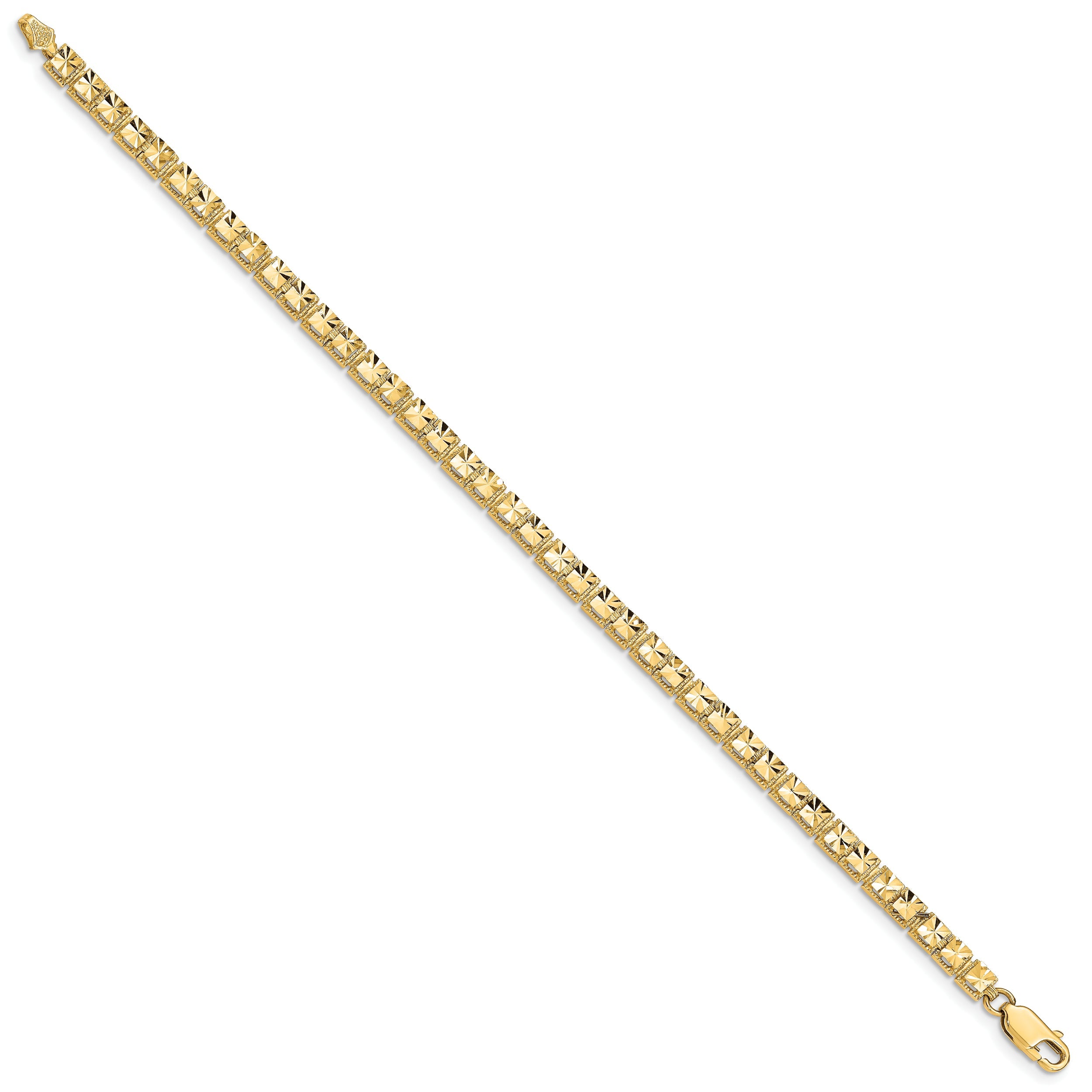 10K Yellow Gold 10K Diamond-Cut Bracelet