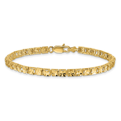 10K Yellow Gold 10K Diamond-Cut Bracelet