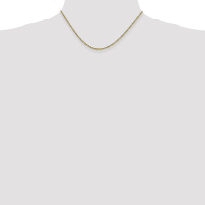 16 Inch 10K 1.75mm Flat Figaro Chain Necklace