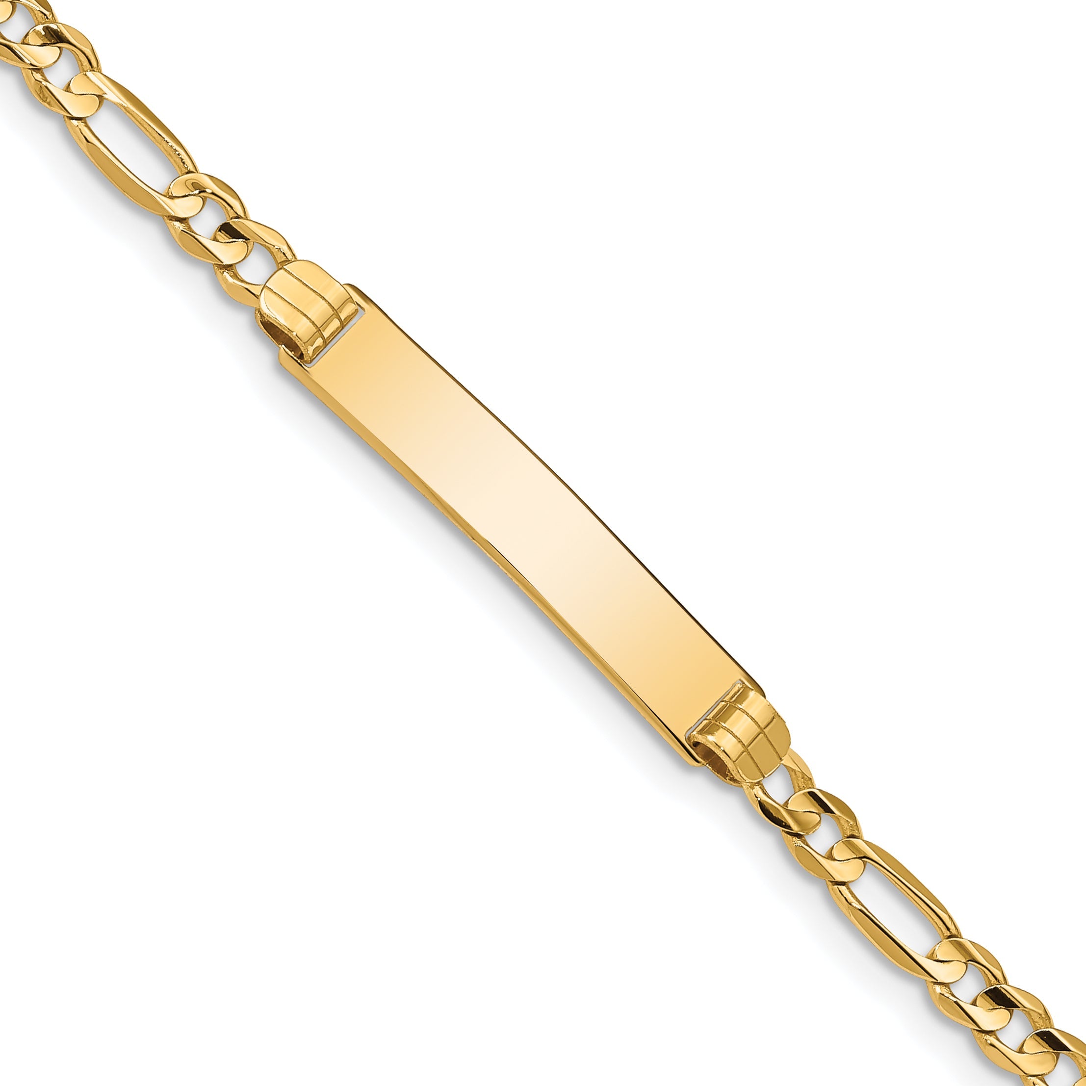 8 Inch 10K Figaro Link Id Bracelet