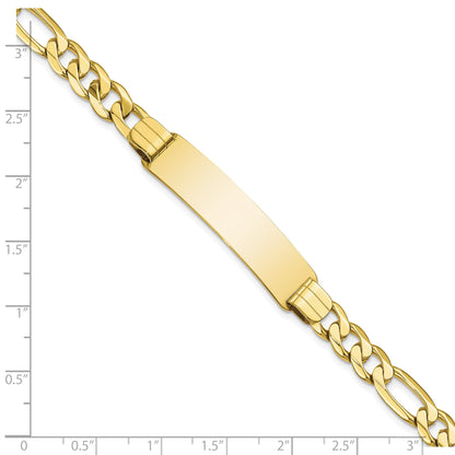 10K Yellow Gold Figaro Link Id Bracelet