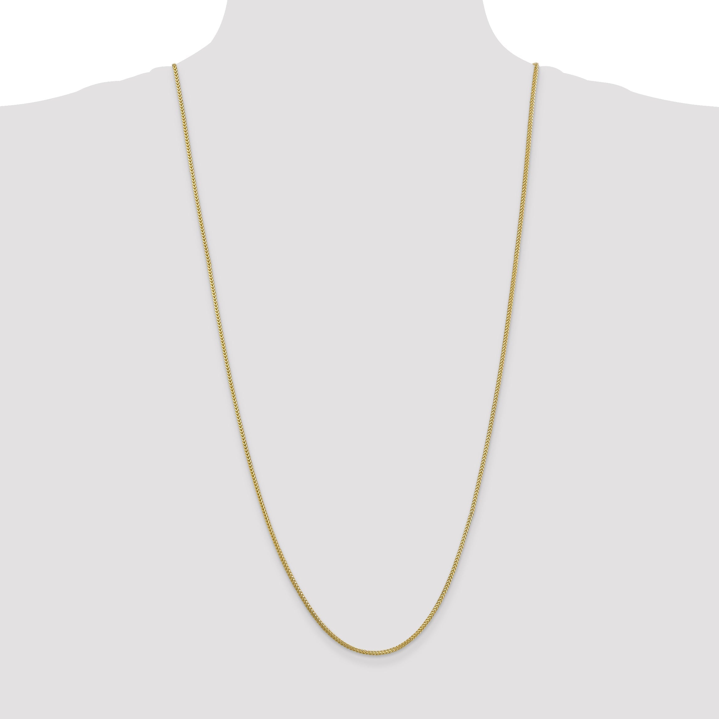 30 Inch 10K 1.3mm Franco Chain Necklace