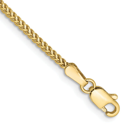 7 Inch 10K 1.3mm Franco Chain Bracelet