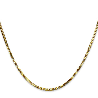 16 Inch 10K 1.5mm Franco Chain Necklace