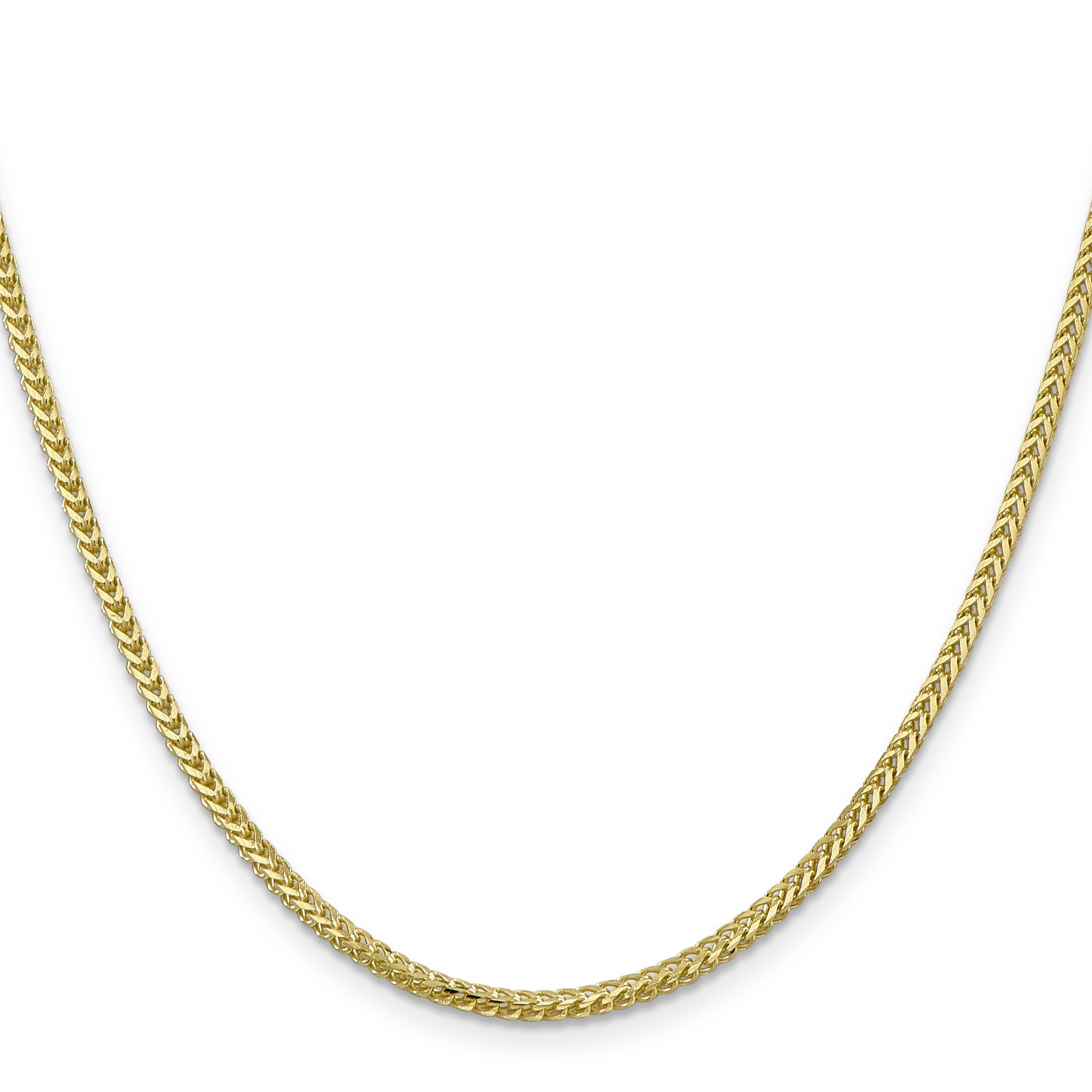 18 Inch 10K 2mm Franco Chain Necklace
