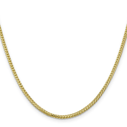 24 Inch 10K 2mm Franco Chain Necklace
