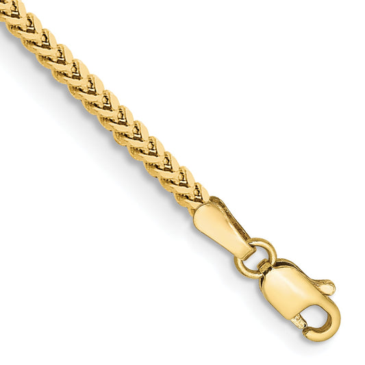 7 Inch 10K 2mm Franco Chain Bracelet