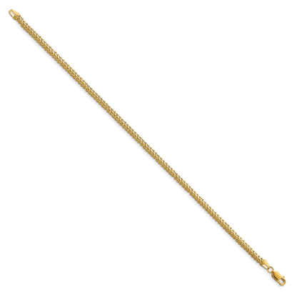 8 Inch 10K Yellow Gold 2.3mm Franco Chain Bracelet